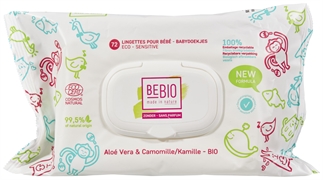 BEBIO LINGETTES POUR BÉBÉ ALOÉ VERA & KAMILLE BEBIO LINGETTES POUR BÉBÉ ALOÉ VERA & KAMILLE