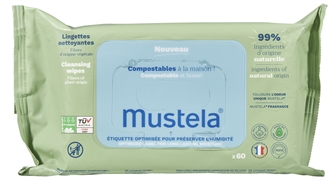 MUSTELA CLEANSING WIPES COMPOSTABLE AT HOME