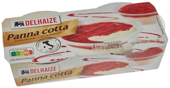 DELHAIZE PANNA COTTA FRAMBOZENCOULIS