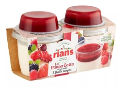RIANS PANNA COTTA EN ZIJN 5 RODE VRUCHTENCOULIS