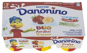 DANONE DANONINO DUO AARDBEI BANAAN