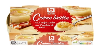 BONI SELECTION (COLRUYT) CRÈME BRÛLÉE MET 2 ZAKJES SUIKER