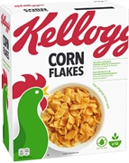 KELLOGG'S GEROOSTERDE MAÏSVLOKKEN VERRIJKT MET VITAMINEN EN IJZER.