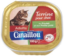 CANAILLOU (INTERMARCHÉ) TERRINE POUR CHAT AU POULET ET AUX PETITS POIS