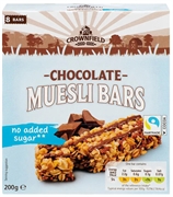 CROWNFIELD (LIDL) MUESLI BAR CHOCOLATE LOW SUGAR