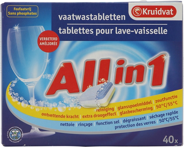 KRUIDVAT ALL IN 1 VAATWASTABLETTEN test en review - Test Aankoop