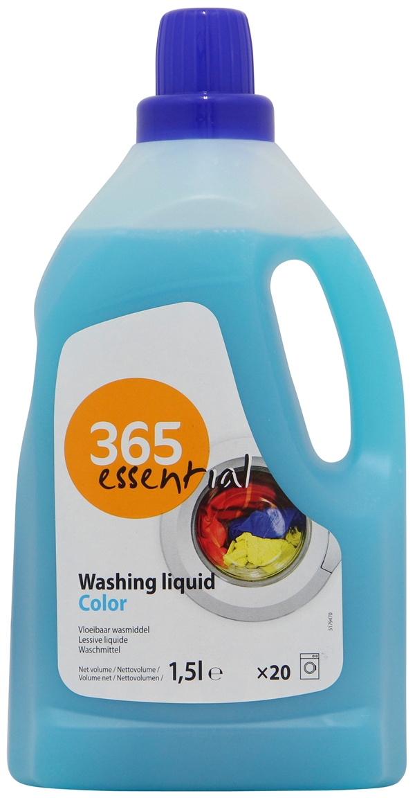 365 ESSENTIAL (DELHAIZE) WASHING LIQUID COLOR test en review Test Aankoop