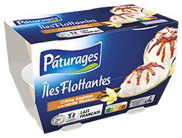 PÂTURAGES (INTERMARCHÉ) Îles flottantes Crème anglaise à la vanille ...