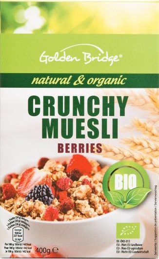 Golden Bridge Aldi Crunchy Muesli Berries Bio Test Prijs En Kenmerken